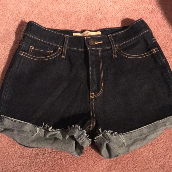 Hollister Dark Wash Short Shorts - Picture 2 of 3